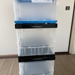 TRUSCO中山 折りたたみコンテナ 薄型オリコン 3個セットの画像