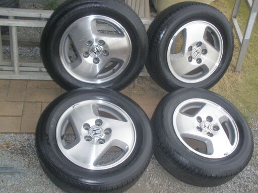 値下げ！ブリヂストンNEXTRY195/65R15 9分山☆ホンダ純正アルミホイール　4本中古品！