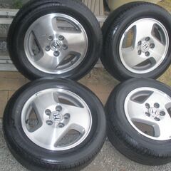 値下げ！ブリヂストンNEXTRY195/65R15 9分山☆ホンダ純正アルミホイール　4本中古品！