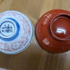 ご飯茶碗と汁椀の画像