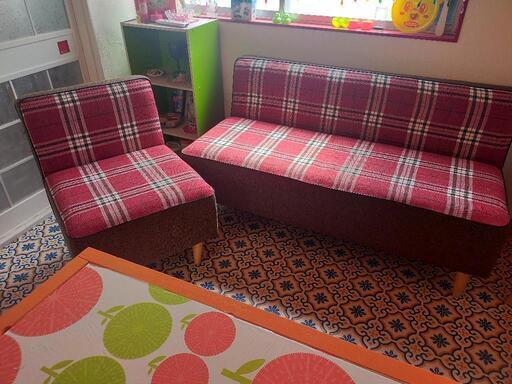家具 ソファ 3人掛けソファ　レトロ　ポップ