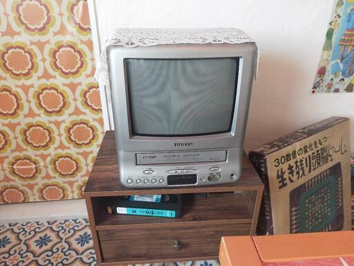 レトロ　家電 レトロテレビ　テレビデオ　 ブラウン管テレビ　可動
