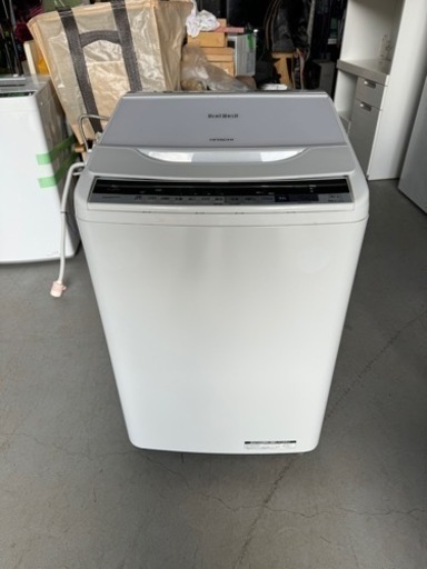 日立 8kg 全自動洗濯機 ビートウォッシュ BW-V80B 2018年製 ナイアガラビート洗浄 槽自動おそうじ