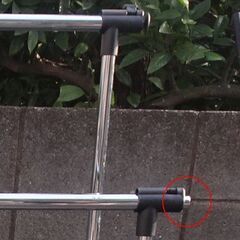 ダブルバー ハンガーラック 収納付 ブラックの画像
