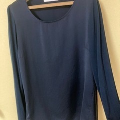 quarite デパート　日本製　ネイビー　カットソー　フレア　チュニックの画像