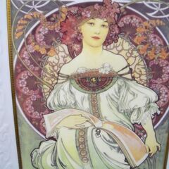 アルフォンス・ミュシャ  Reverie 1897 絵皿 スタンド付き ALPHONSE MUCHA 置物 オブジェ 苫小牧西店 の画像