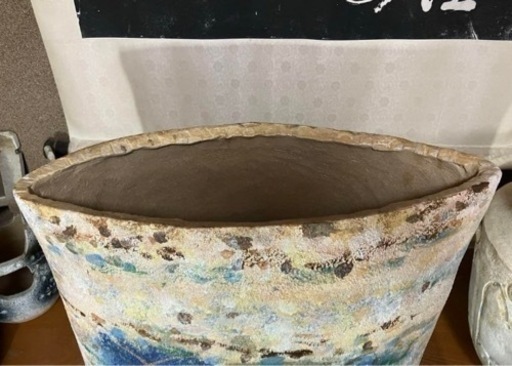 値下げ⭐︎薩摩焼つぼ　陶芸展受賞作　陶芸家作品　壺　忠雲窯