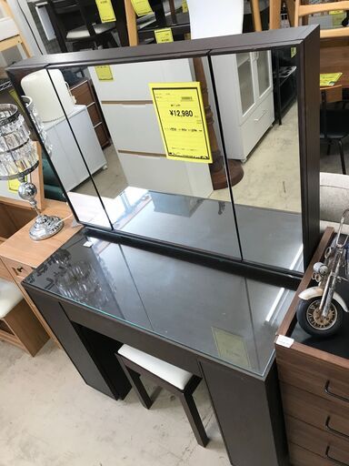 アクタス PRIMOドレッサー ウォールナット 三面鏡 鏡台 姿見 引き出し 収納 机 化粧台 ミラー デスク アクタス プリモ 石津 堺市 ジャングルジャングル石津