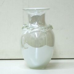花瓶 KAMEI GRASS 白色系 高さ24cm カメイガラス 花器 札幌市 清田区 平岡の画像