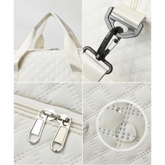 【新品未使用】ボストンバッグ キルティング 白の画像