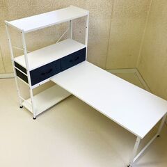 【受渡者決定】幅120cm ローデスク パソコンデスク 引き出し付きの画像