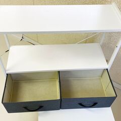 【受渡者決定】幅120cm ローデスク パソコンデスク 引き出し付きの画像