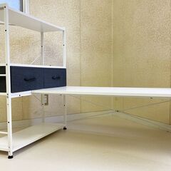 【受渡者決定】幅120cm ローデスク パソコンデスク 引き出し付きの画像