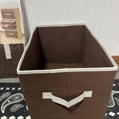 ◆カラーBOX用 収納BOX 3個組+1個 ブラウン 左右取っ手付き 新品未使用◆の画像