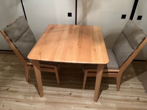 受け渡し決定 ダイニングテーブル3点セット(NコレクションT-01 90 NA/C-27M NA DR-BE)