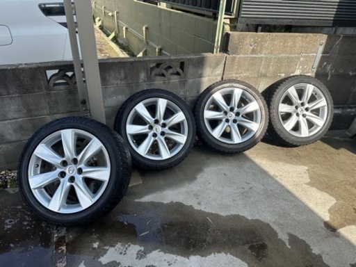 【売却済】レクサスLs600h バージョンS　純正　アルミ　19インチ スタッドレス付き（ブリザックVRX）