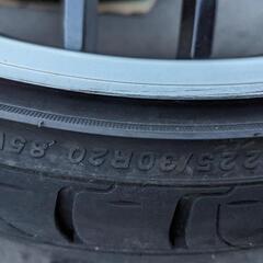 値下げしました！20インチ通し8.5J+35、+45、PCD114.3、5穴、タイヤバリ溝の画像