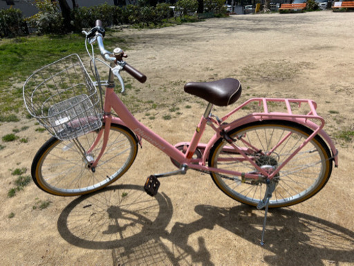 22インチ　子供用自転車　ジュニアシティ　プルメリア　6段変速　オートライト