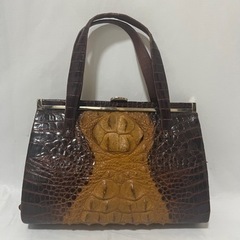 【ワニ革・ヴィテージハンドバック】