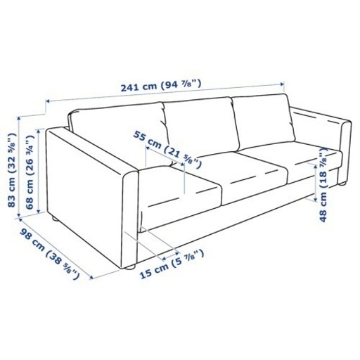 家具 ソファ 3人掛けソファ