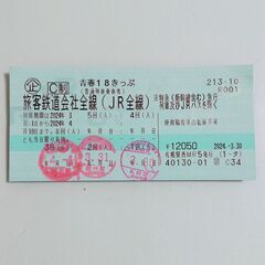 青春18きっぷ　２回分　有効期限4/10まで