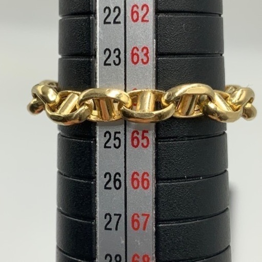 売り切れました。K18 18金　アンカーチェーン　リング　1.7g 約24号