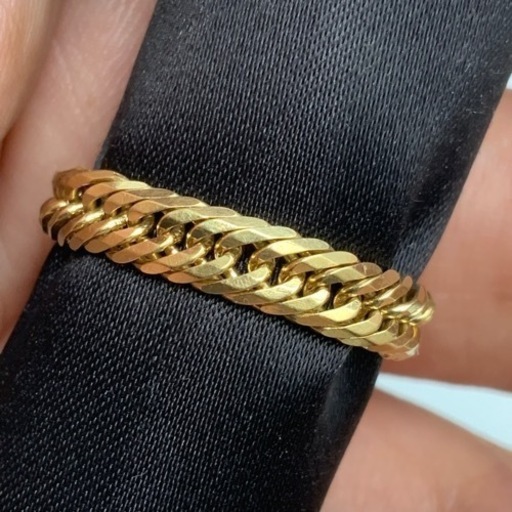 売り切れました。K18 18金　12面トリプル　リング　3g