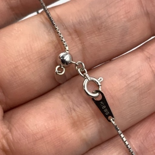 売り切れました。K18WG 18金ホワイトゴールド　トリロジーネックレス　5.6g ダイヤ1ct