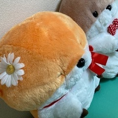 2つまとめ売り、限定、コツメカワウソ、大きい、可愛い、かわいい、リボン、蝶ネクタイ、花、BIG、レア、アミューズメント専用景品、UFOキャッチャー商品、ヌイグルミ、おもちゃ おもちゃ ぬいぐるみの画像