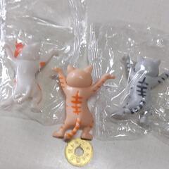猫の置物 フィギュア ペン立て イヤホン置き 　3にゃん個セットの画像