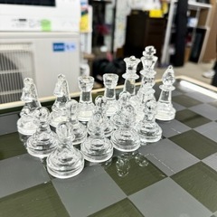 【超美品‼️】ガラス製♪ チェスセット クリスタル フロスト ボードゲームの画像