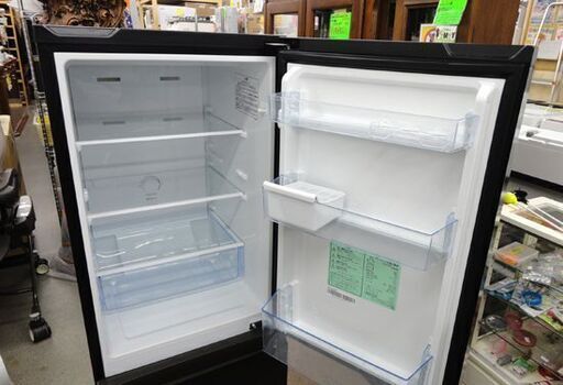 西岡店 冷蔵庫 162Ⅼ 2022年製 2ドア ハイセンス HR-D15FB ブラック 耐熱トップテーブル 100Ⅼクラス