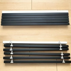 ウォールシェルフ 60cm ブラック ホワイト 6個 セットの画像