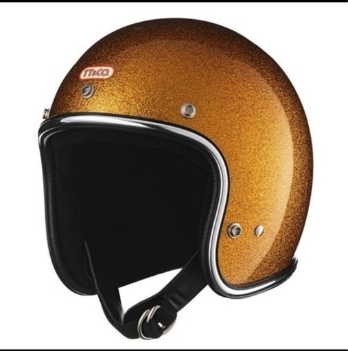 TT&COスーパーマグナム ギンギラセブンティーズ　クローム トリム　スモールジェットヘルメット SG/DOT規格品【新品【未開封