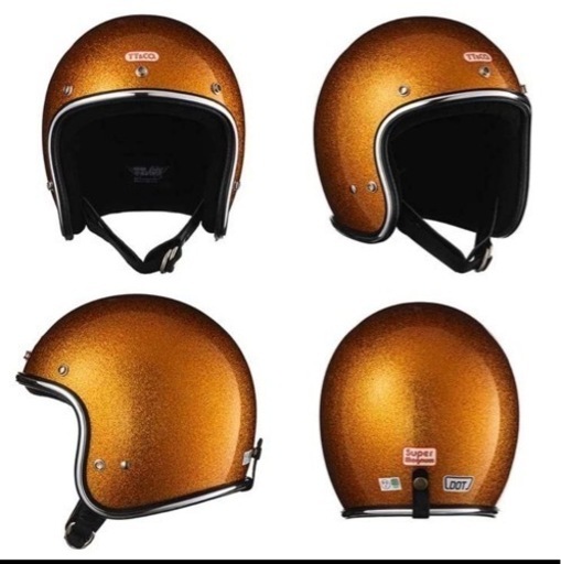 TT&COスーパーマグナム ギンギラセブンティーズ　クローム トリム　スモールジェットヘルメット SG/DOT規格品【新品【未開封