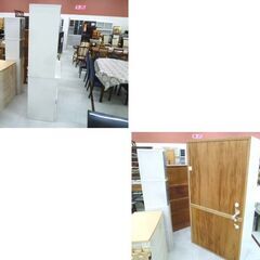 レンジボード 幅100×奥行48.5×高さ180cm ホワイト 白 レンジ台 キッチンボード 食器棚 キッチン収納 収納家具 苫小牧西店の画像