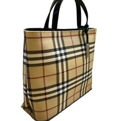 BURBERRY バーバリー ノバチェック レザー ハンドバッグの画像