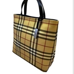 BURBERRY バーバリー ノバチェック レザー ハンドバッグの画像