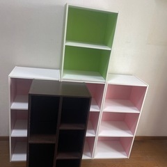 家具 収納家具 カラーボックス　本棚　5個セット