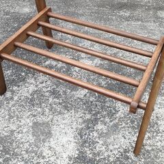 商談中ニトリ【木製ハンガーラック】ダークブラウン 洋服掛け の画像