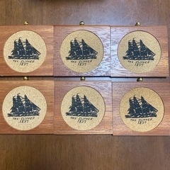 木製帆船1837コースターと収納箱