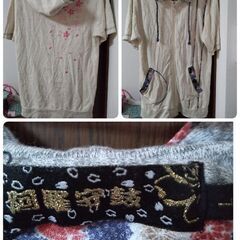 和柄:超ミニスカート・パーカー・Tシャツ(靴下のおまけ付き))の画像