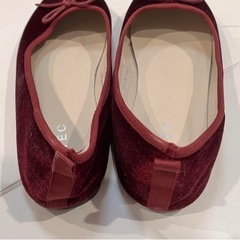 【23.5cm】SVCE ベロア　バレエシューズ　23.5 ボルドー　フラットシューズ　パンプス　靴の画像