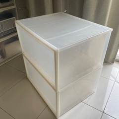 無印良品の衣装ケースクリアの画像