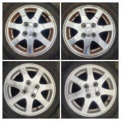 ダイハツ タント(CBA−L350S)純正14㌅アルミホイールとサマータイヤ(DUNLOP DIGI-TYRE EC202)の4本セットの画像