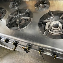 業務用コンロ台下オーブン付き　コンロ　オーブンの画像