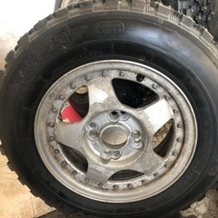 スパイク　フルピン　ヨコハマ　アドバン  WR-13 165 SR 13 165 70 R13　4本ホイール付きの画像