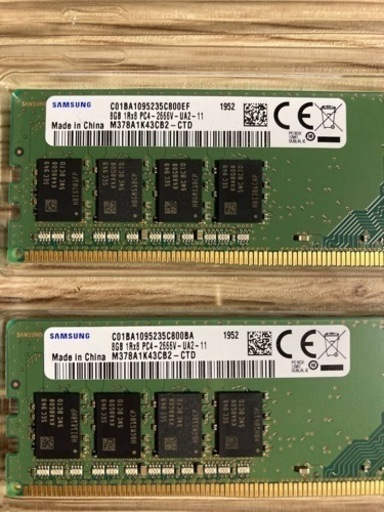 【値下】PCメモリ Samsung DDR4-2666 8GB × 4