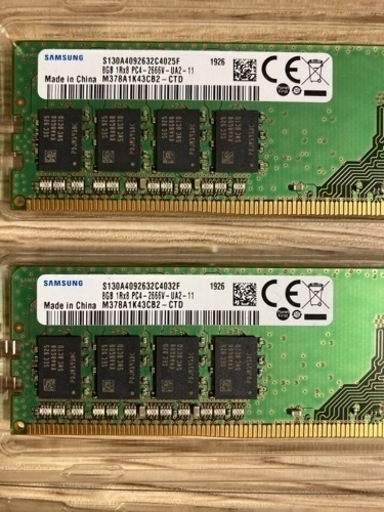 【値下】PCメモリ Samsung DDR4-2666 8GB × 4