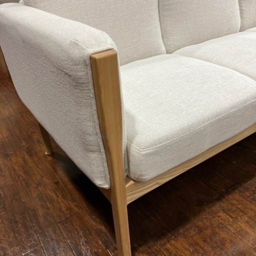 4/8値下げしました！?️極美品?️Weddy 3人掛けソファ 天然木 アッシュ材 北欧?NO.752
